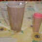 Pitcher Mid Century Plastic Burlap Raffia straw mat in Plastic 1950s 1960s No. 76
