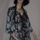 Vanity Fair Vintage Nightgown Robe set Black pinks greens set No. 76 Vanity Fair Vintage Nightgown Robe set Black pinks greens set No. 76
