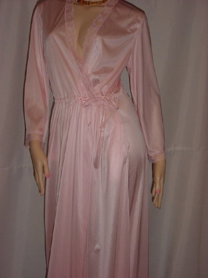 Wrap around Robe pink soft silkly nylon Vintage  No. 16
