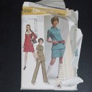 Sewing Pattern dress tunic mini-skirt pants 8912 Simplicity Miss Size 12 Bust 34 No. 88