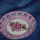 Royal Halsey Japan Saucer  Pink Rose Cut out edges  No. 16