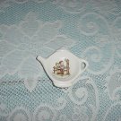 Spoon Rest Tea Bag holder Teapot shaped Ceramic  No. 77