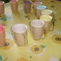 Cups Mid Century Plastic Burlap Raffia straw mat in Plastic 1950s 1960s No. 76