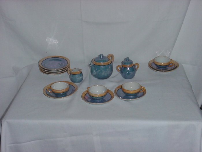 depression glass childs tea set