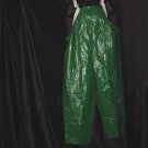 Mens Green Vinyl Bib Overalls Large Pants Straps No. 79 Mens Green Vinyl Bib Overalls Large Pants Straps No. 79