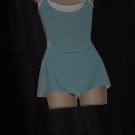 Aqua velour dance skating outfit skate costume No. 78