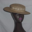 Vintage womans Straw hat Low Crown semi wide brim  No. 80