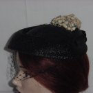 Black vintage ladies hat mid century womans hat No. 80 Black vintage ladies hat mid century womans hat No. 80