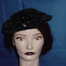 Black velvet ladies hat Rhinestones bugle beads Geo. Innes Co. Wichita No. 82 Black velvet ladies hat Rhinestones bugle beads Geo. Innes Co. Wichita No. 82