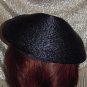 Navy hat Blue Beret half bow Straw type Vintage womans hat No. 82