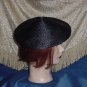 Navy hat Blue Beret half bow Straw type Vintage womans hat No. 82