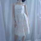 Pink White 1950s 1960s Prom Dress Formal Shelf bust Embroidered skirt No. 91 Pink White 1950s 1960s Prom Dress Formal Shelf bust Embroidered skirt No. 91