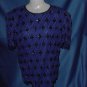 Scala 1980s purple sequin Silk Top Blouse Bust 38 Formal blouse No. 23