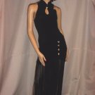 Black Dress Glitzy Buttons Fringe Hem Bust 30 Seductive Party Cruise Dress No. 81 Black Dress Glitzy Buttons Fringe Hem Bust 30 Seductive Party Cruise Dress No. 81