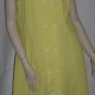 Yellow double breast vintage dress white buttons Stand up Collar No. 22