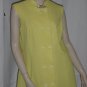 Yellow double breast vintage dress white buttons Stand up Collar No. 22