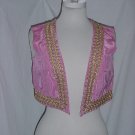 Pink Moire Vest Gold trim Costume Bust 36 No. 81