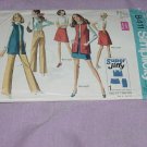 Simplicity 8411 one piece mini skirt vest hip hugger pants Size 16 Bust 38 Waist 29 No. 82 Simplicity 8411 one piece mini skirt vest hip hugger pants Size 16 Bust 38 Waist 29 No. 82