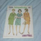 Simplicity Pattern 7223 Womens Dress one or two piece 1967 Size 42 Bust 44  No. 30