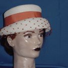 Bucket hat Vintage Womans hat Orange Off white Lamp shade hat No. 84 Bucket hat Vintage Womans hat Orange Off white Lamp shade hat No. 84