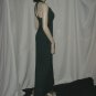 Halter top dress Forest Green maxi dress 1970s 80s Vintage fur edged hooded jacket Size 8 No. 107