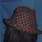 Knox plaid mens hat fedora wool nylon hat No. 87