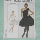Simplicity Misses Dress one shoulder drop waist size 8 8545  No. 30