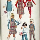 Simplicity Pattern 7785 childs girls jumper top skirt pants 1968 Uncut pattern  No. 86