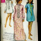 Simplicity Vintage Pattern 7912 Miss Size 8-10 Sleep Shirt two lengths 1968 pattern No. 86