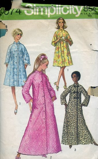 Simplicity sewing pattern robe two lengths 9074 Miss Size 18 Bust 40  No. 86