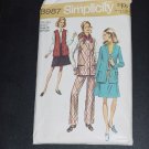 Jacket Vest Skirt Pants Vintage Simplicity Pattern 8987 half size 14 1/2 Bust 37 Waist 30 No. 88