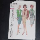 Vintage Pattern Skirt Blouse Jerkin Simplicity 5594 size 12 Bust 32 No. 88