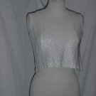 Silver White top vintage sleeveless shell 1960s 1970s  No. 31