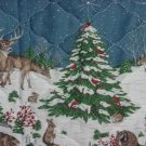 Winter placemats print quilted A Wildlife Christmas place mats Cranston Print Works Co. No.  88