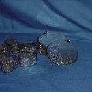 Silver plated Napkin Rings Coasters Coaster Holder Vintage Scroll Design Monogram HS No. 45 Silver plated Napkin Rings Coasters Coaster Holder Vintage Scroll Design Monogram HS No. 45