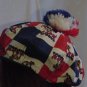 Newsboy hat Mack truck mascot red white blue fabric Golfer hat No. 91