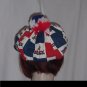 Newsboy hat Mack truck mascot red white blue fabric Golfer hat No. 91