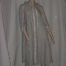 Vintage Odette Barsa Chantilly Lace Pastel Blue Ecru lace and ribbon Robe Lingerie night gown #93 Vintage Odette Barsa Chantilly Lace Pastel Blue Ecru lace and ribbon Robe Lingerie night gown #93