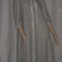 Vintage Odette Barsa Chantilly Lace Pastel Blue Ecru lace and ribbon Robe Lingerie night gown #93