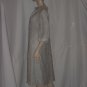 Vintage Odette Barsa Chantilly Lace Pastel Blue Ecru lace and ribbon Robe Lingerie night gown #93
