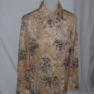 Women's 1970s Polyester shirt earth tones hippie 60s 70s Long sleeved top No. 94 Women's 1970s Polyester shirt earth tones hippie 60s 70s Long sleeved top No. 94