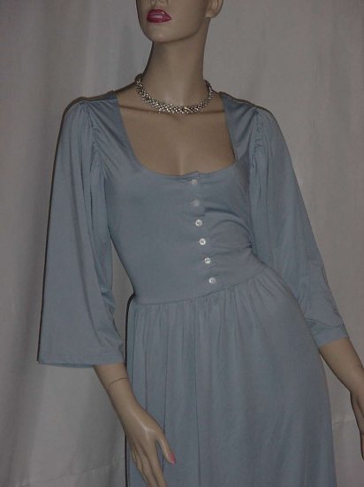 Nite Sweats Blue button front nightwear nightgown lounge wear  2XL #96