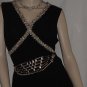 Black dress Vintage sequin braiding mini dress No. 96