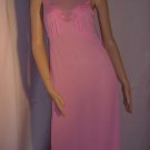 Pink vintage nightgown empire waist applique top  102a