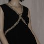 Black dress Vintage sequin braiding mini dress No. 96