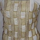 Gold white Shell Evening Blouse Fancy top Size 10 No. 97 Gold white Shell Evening Blouse Fancy top Size 10 No. 97