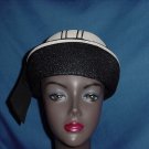 Doris vintage womans Hat black white ladies  No. 100a