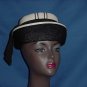 Doris vintage womans Hat black white ladies No. 100a