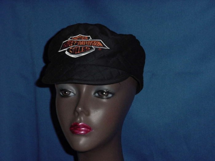 Harley Davidson logo black quilted welders hat No. 100a
