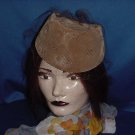 Fawn brown vintage stewardess style womans hat No. 91 Fawn brown vintage stewardess style womans hat No. 91